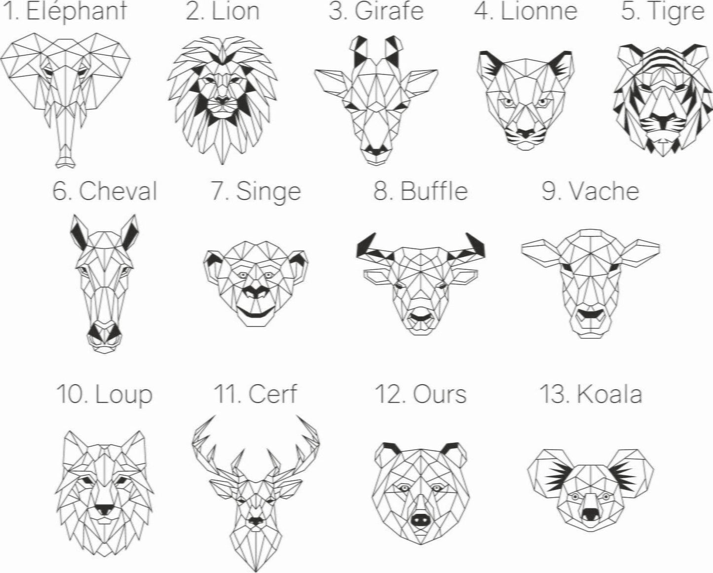 Animaux géométriques